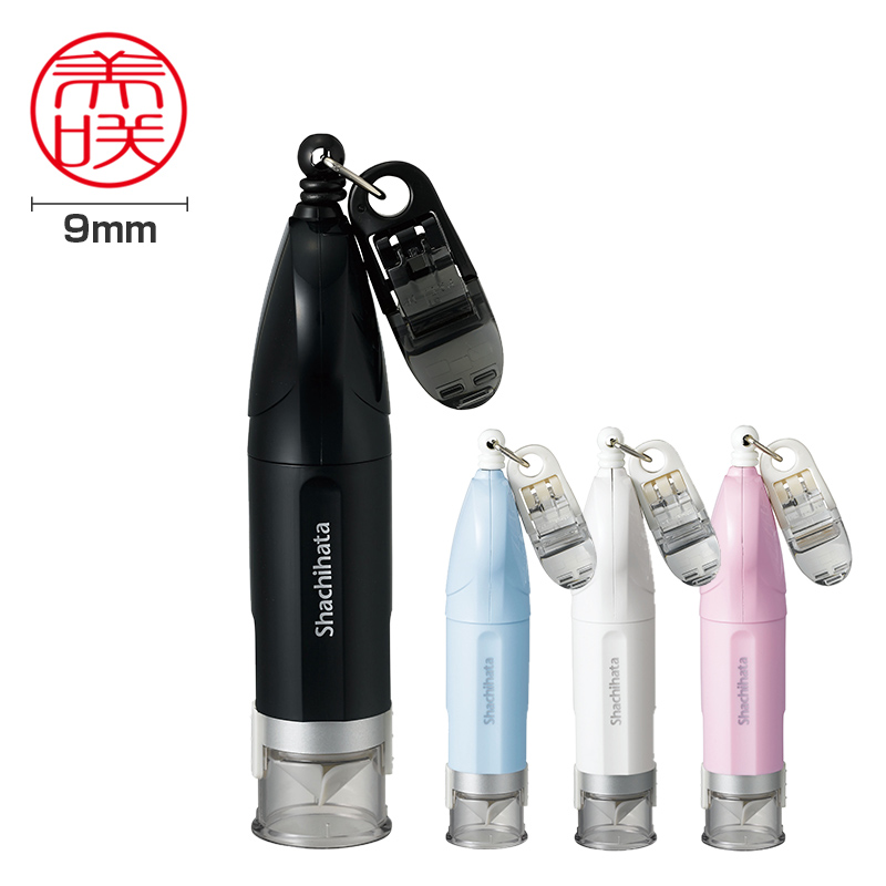 シャチハタ キャップレス9リール式 別注品（Aタイプ） （印面サイズ：直径9mm）