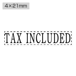 シャチハタ 新税率対応 4×21mm角（科目印） 増税14「TAX INCLUDED」